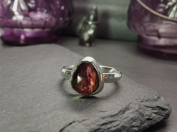 Pomegranate Garnet Ring size Q